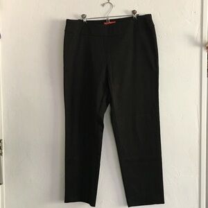 Krazy Larry Black Textured Stretch Pull On Dress Pants 14